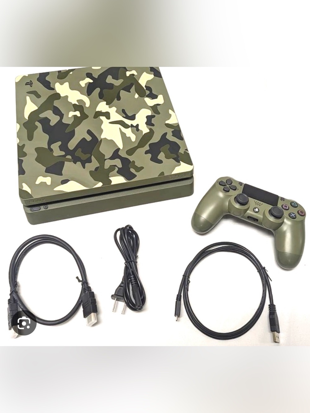 PS4 Camo Green Gaming Console Bundle with Matching Controller